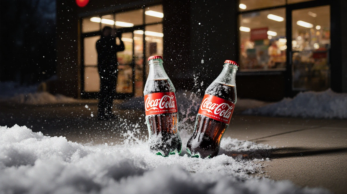 Illinois Man Films Coke Bottles Freezing,Exploding in 10°F Weather