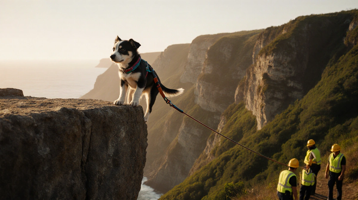 Missing Dog Rescued From 100-Foot Cornwall Cliff Ledge