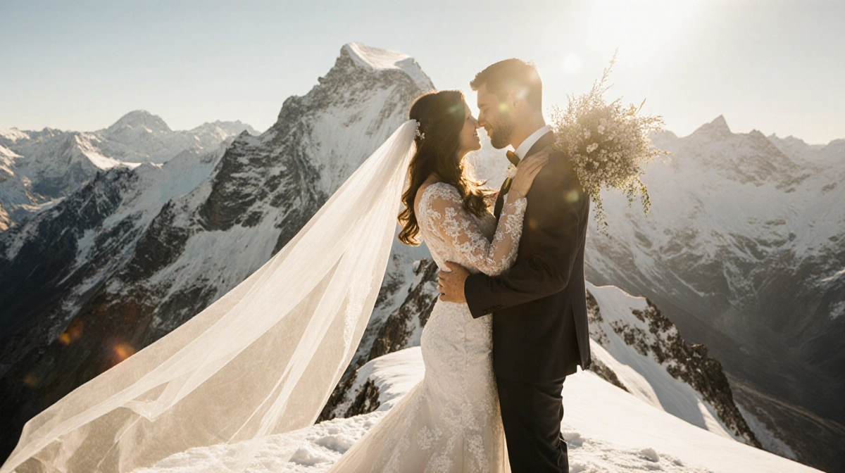 7 Couples Wed at World Wonders: Pyramids, Everest, Petra