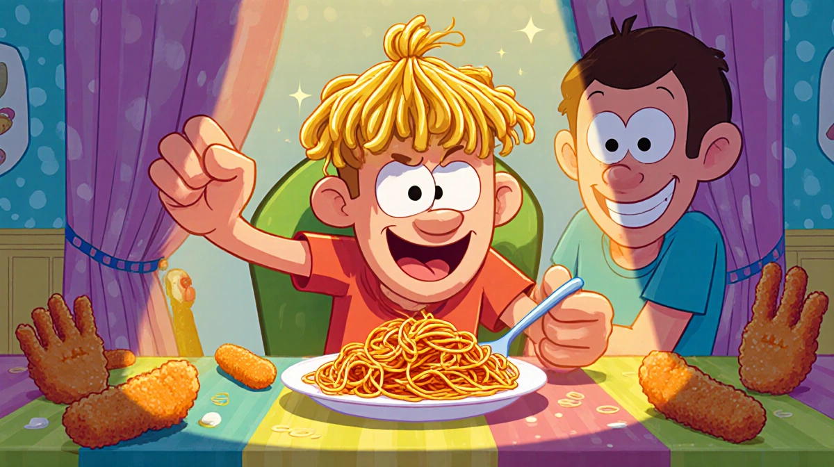 Rhett & Link’s First Kids’ Book Turns Picky Eaters into Pasta-Haired Heroes
