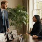 Photograph a serene, high-end meeting room with lush greenery and natural light pouring in through floor-to-ceiling windows.