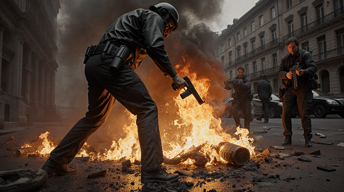 AI chatbot screen displaying a prompt with a friendly help message about violent crime restrictions