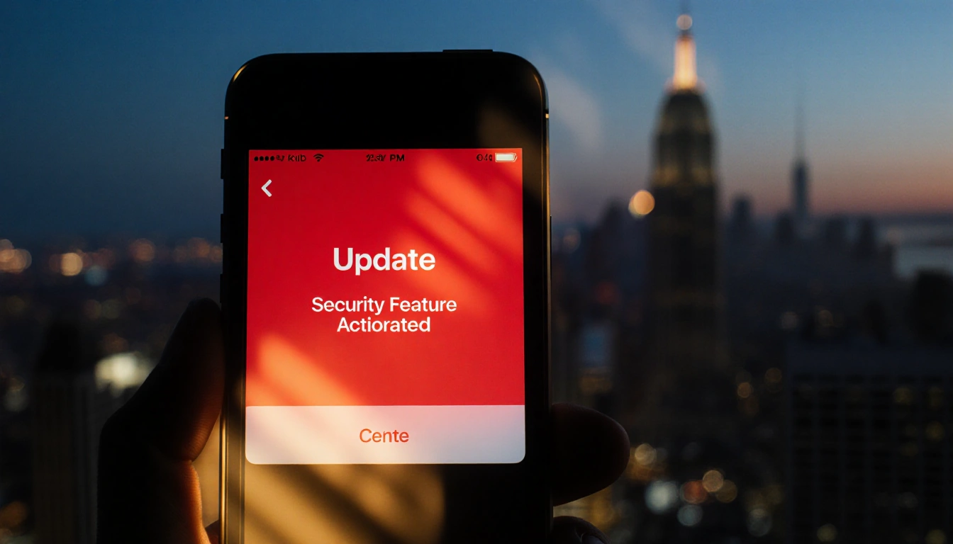 iPhone is performing a security check with a cryptic message on its screen.