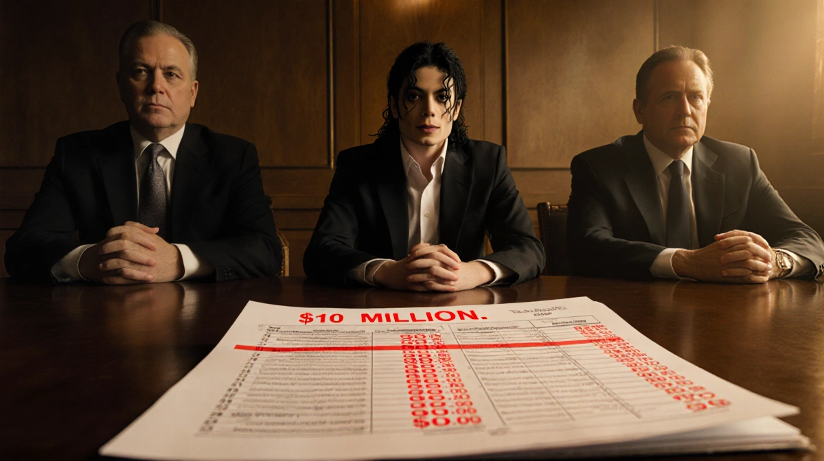 Paris Jackson faces estate lawyers across courtroom with ledger showing $10M vs $65M dispute