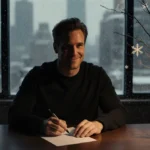 James Van Der Beek writing new year
