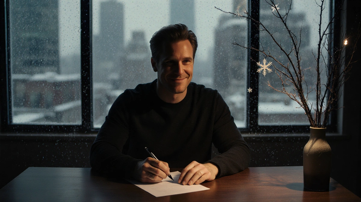 James Van Der Beek writing new year