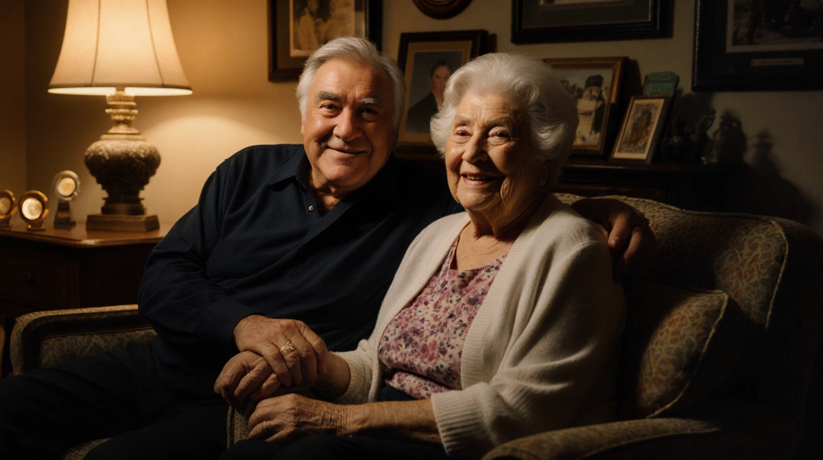 Jay Leno holding Mavis