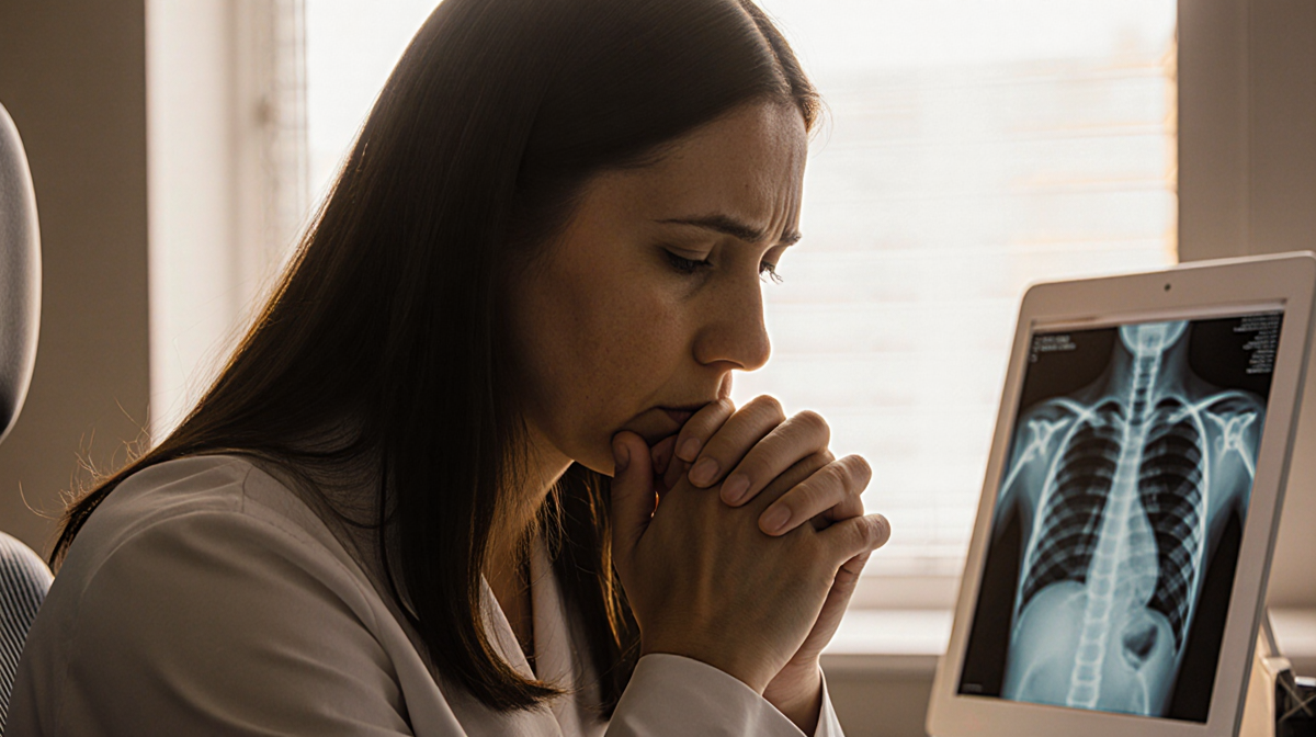 Jessica Mason mother sits in a doctor