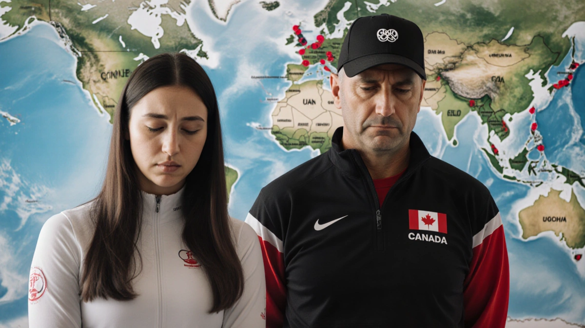 Joe Cecini standing with concerned expression next to Uhlaender looking downward with blurred map behind them