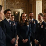 Kate Middleton laughing with England
