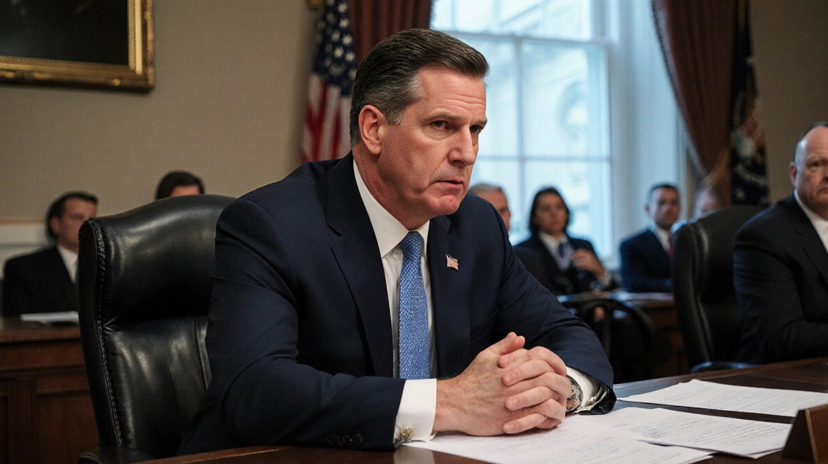 Georgia Governor Brian Kemp testifying to grand jury with legislative chamber visible through window and documents on desk