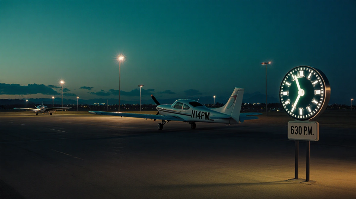 Kitfox Series Seven Super Sport plane taxiing near Boise Airport runway with tail number N14PM visible under evening airport 