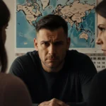 Kody Brown arguing with wives at tense dinner table with calendar showing conflict dates in background