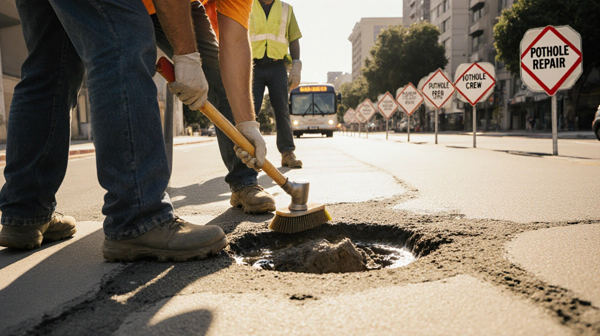 L.A. Fixes 2,400 Potholes After Record Holiday Rain