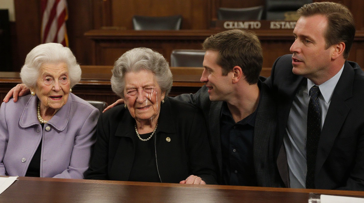 Melissa Gilbert crying with family at courthouse after Timothy Busfield release