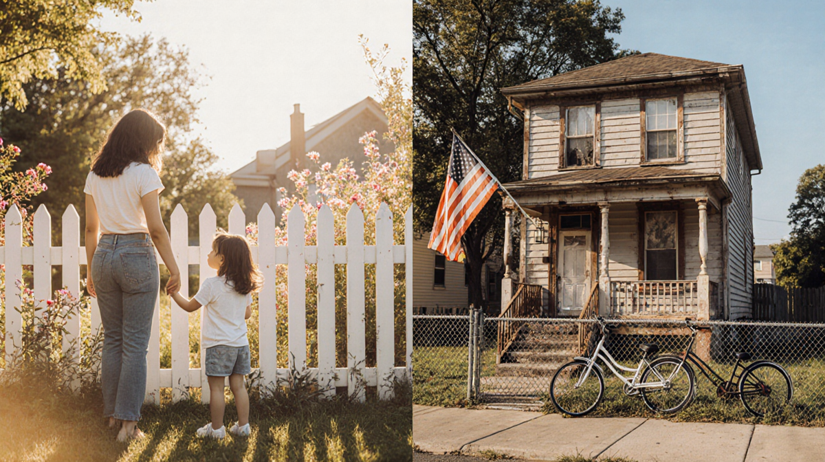 Mother holding child