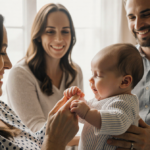 New mother Ricki Hendrick cradles newborn baby
