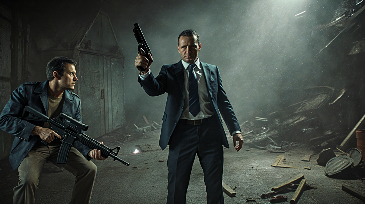 Chatbot icon displays refusal to generate violent content with friendly tone on computer screen