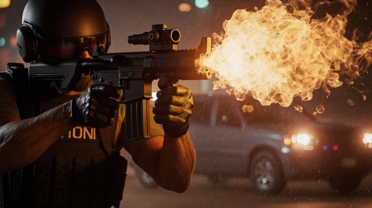 Chatbot typing a refusal about violent content with a friendly tone and offering help