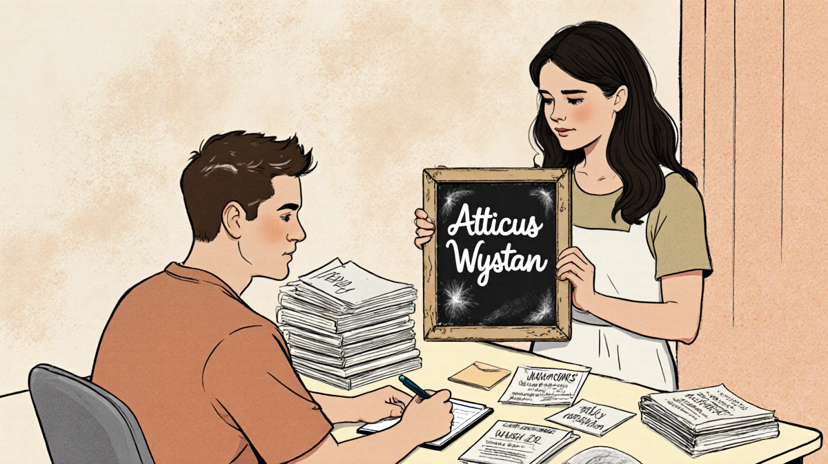 Country singer Parker McCollum writing baby names with Hallie Ray holding chalkboard showing Atticus Wystan