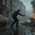 AI assistant replying with refusal to create violent crime scene and offering help