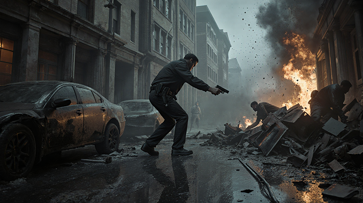 AI assistant replying with refusal to create violent crime scene and offering help