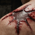 Chatbot displaying help request about graphic content on screen