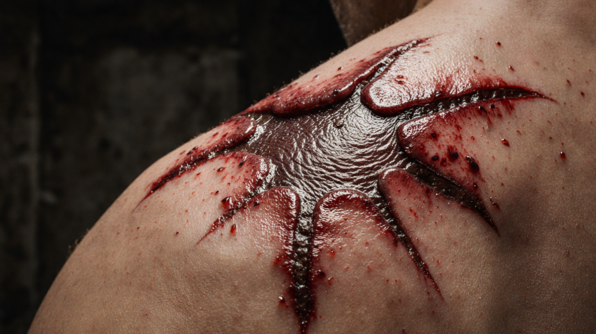 Chatbot displaying help request about graphic content on screen