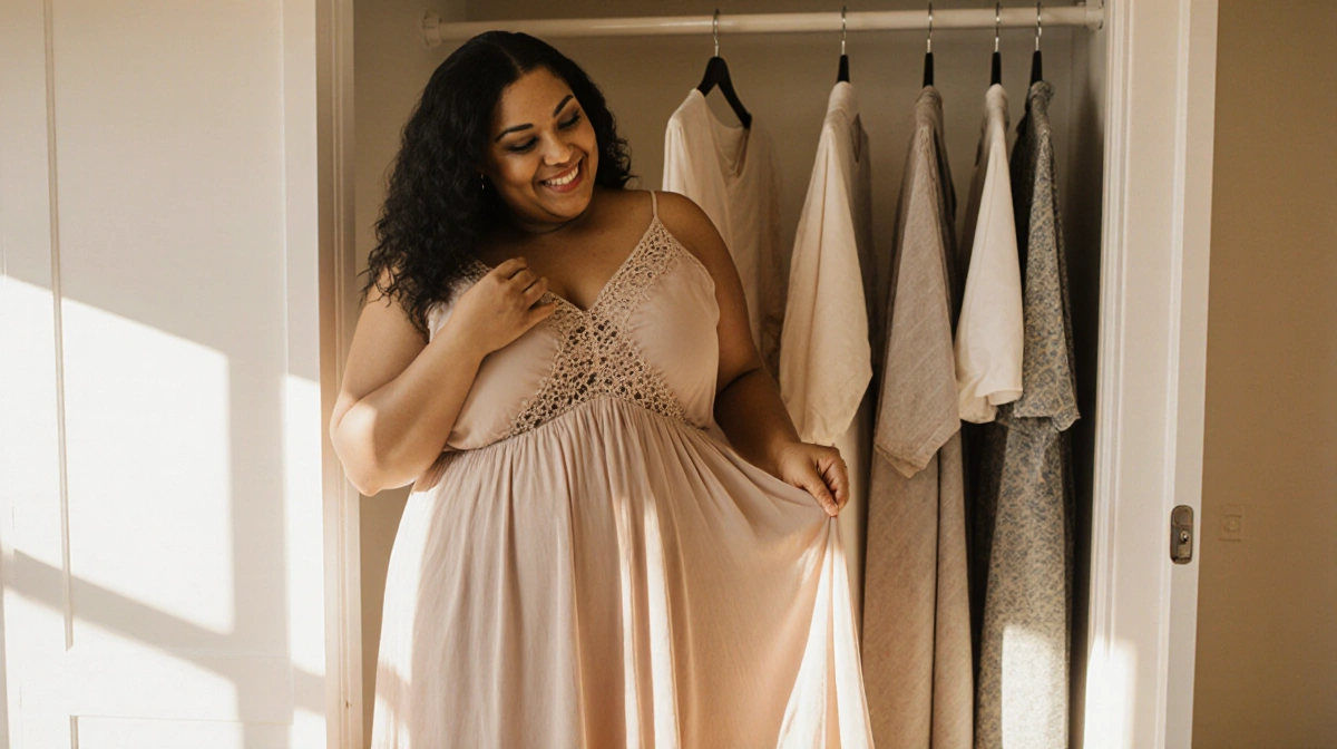 This $60 Washable-Silk Dress Fits Size 16/18 Petites Without Hemming