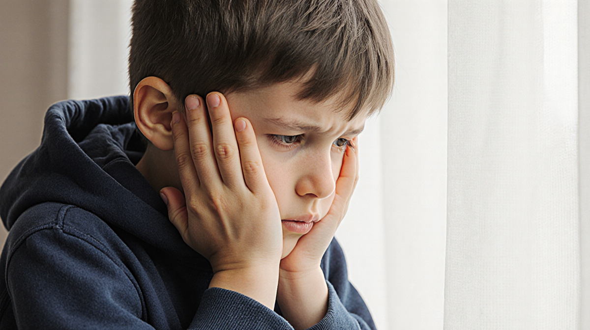 AI chatbot refusing to depict a minor in a distressing scene with an offer of assistance.