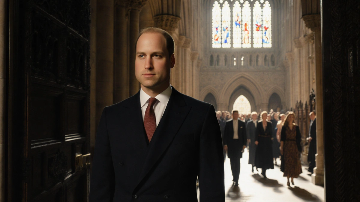 Prince William greeting guests at Windsor Castle