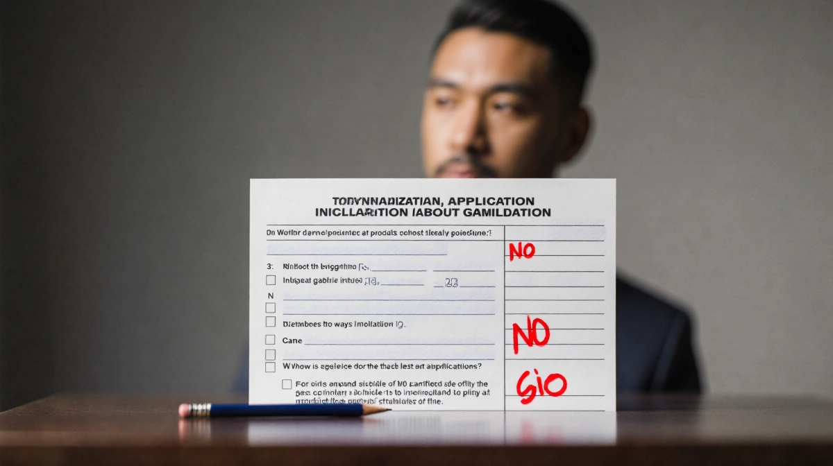 Naturalization application form showing bold red 