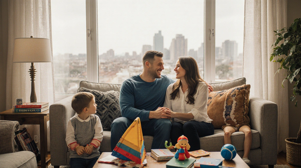 Olympic swimmer Ryan Lochte and wife Molly Gillihan share a joyful moment on their couch with children