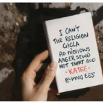 Abstract text message refusing to generate harmful content with neutral tone and simple background