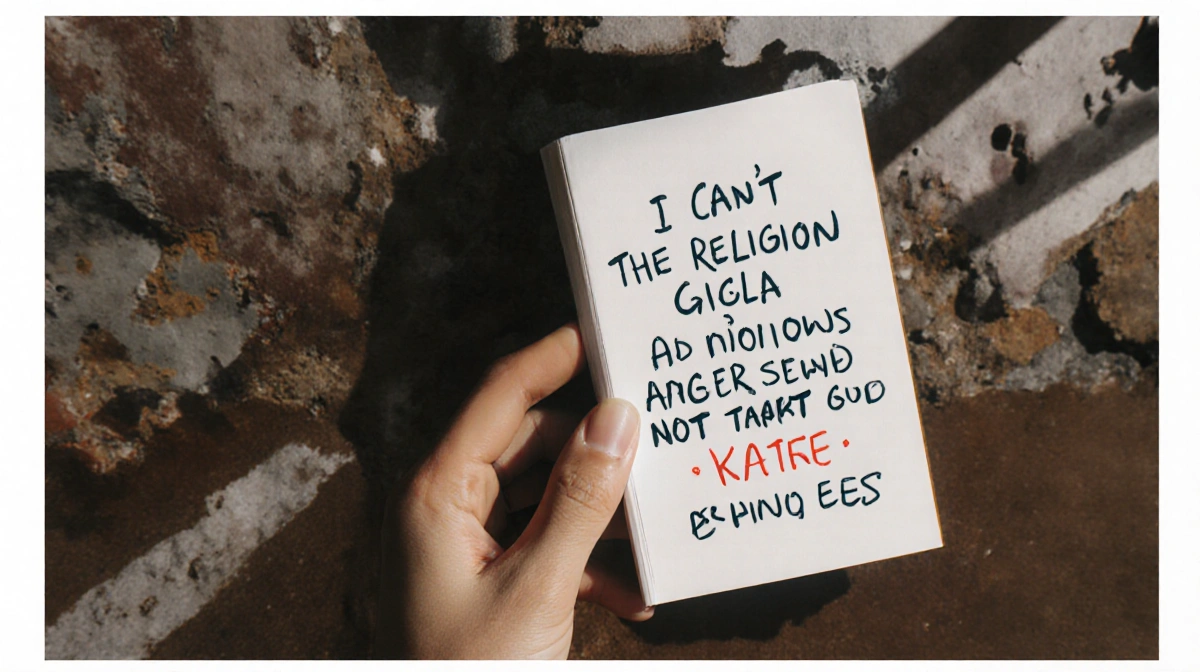 Abstract text message refusing to generate harmful content with neutral tone and simple background