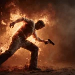 Person declining to create harmful content with friendly gesture and helpful expression