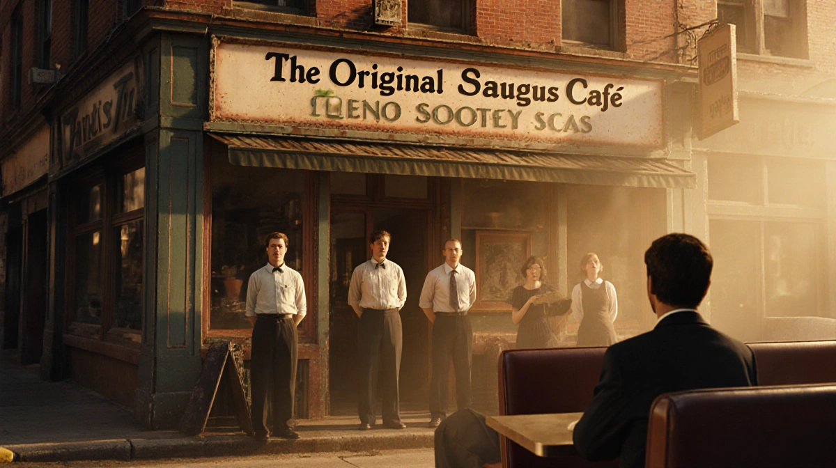 Weary operators stand outside Saugus Cafe