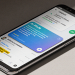 Smartphone screen showing Google Search AI Mode with chat window displaying conversation and highlighted keywords
