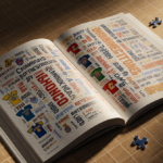 Puzzle grid highlights sports words with golden light and vibrant team logos