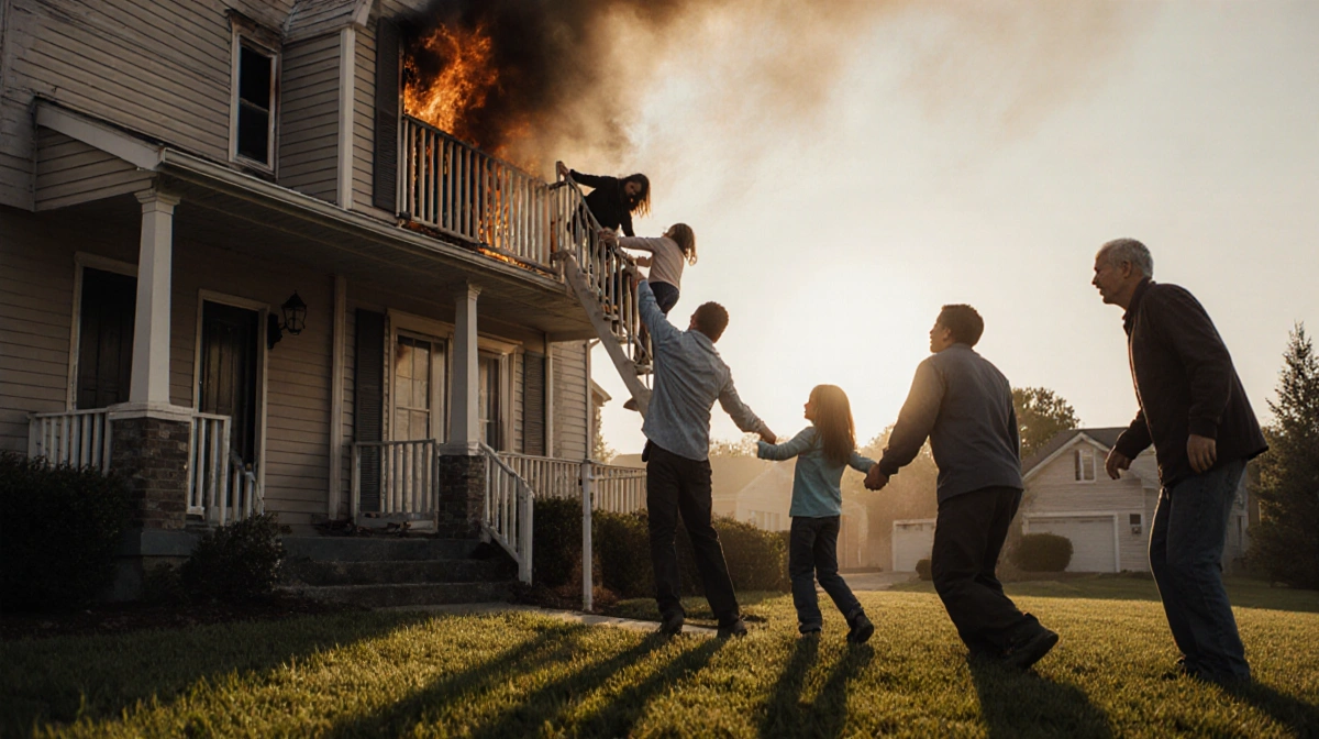 Neighbors Rescue Family from Maryland House Fire