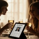 Taylor Swift and Blake Lively share wine at dinner table with New York Times article about Justin Baldoni harassment allegati