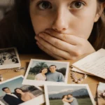 Teen girl reacts with surprise to parents