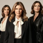 Five glamorous women from The Traitors posing together with Donna Kelce