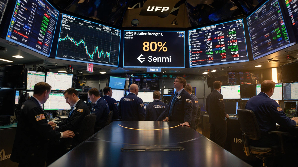 Traders monitor UFP Technologies stock performance with relative strength rating exceeding 80% on sleek screens