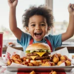 Happy child holding Wendy