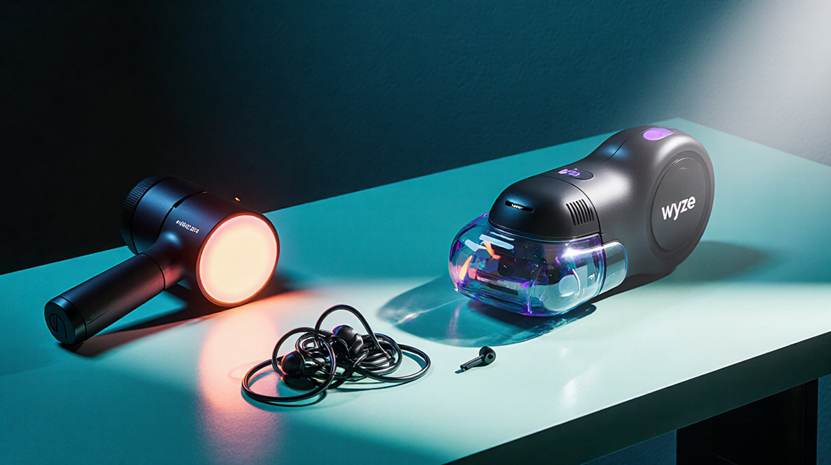 Wyze smart vacuum sucking up excitement with tangled wireless earbuds and warm massage gun glow