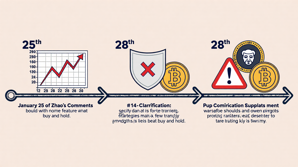 Timeline displays key events with chart and shield icon and warning sign on neutral background